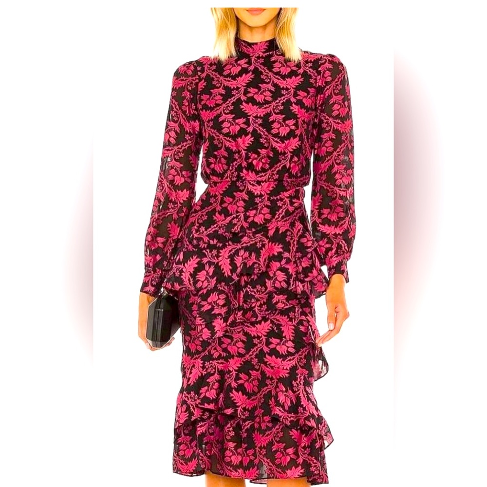 Saloni Isa Silk- Georgette Dress Size 6